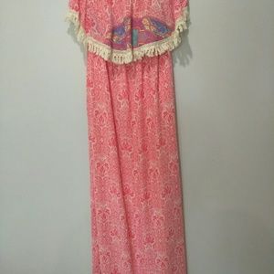 Peach love California strapless dress